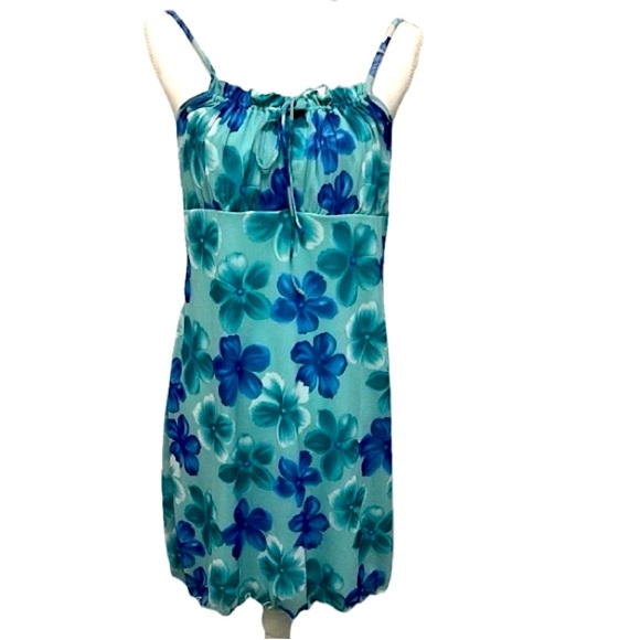Xhilaration Dresses & Skirts - Xhilaration Sun‎ Dress Vintage Y2K HAWAIIAN Mini Tropical Beach Coastal Floral